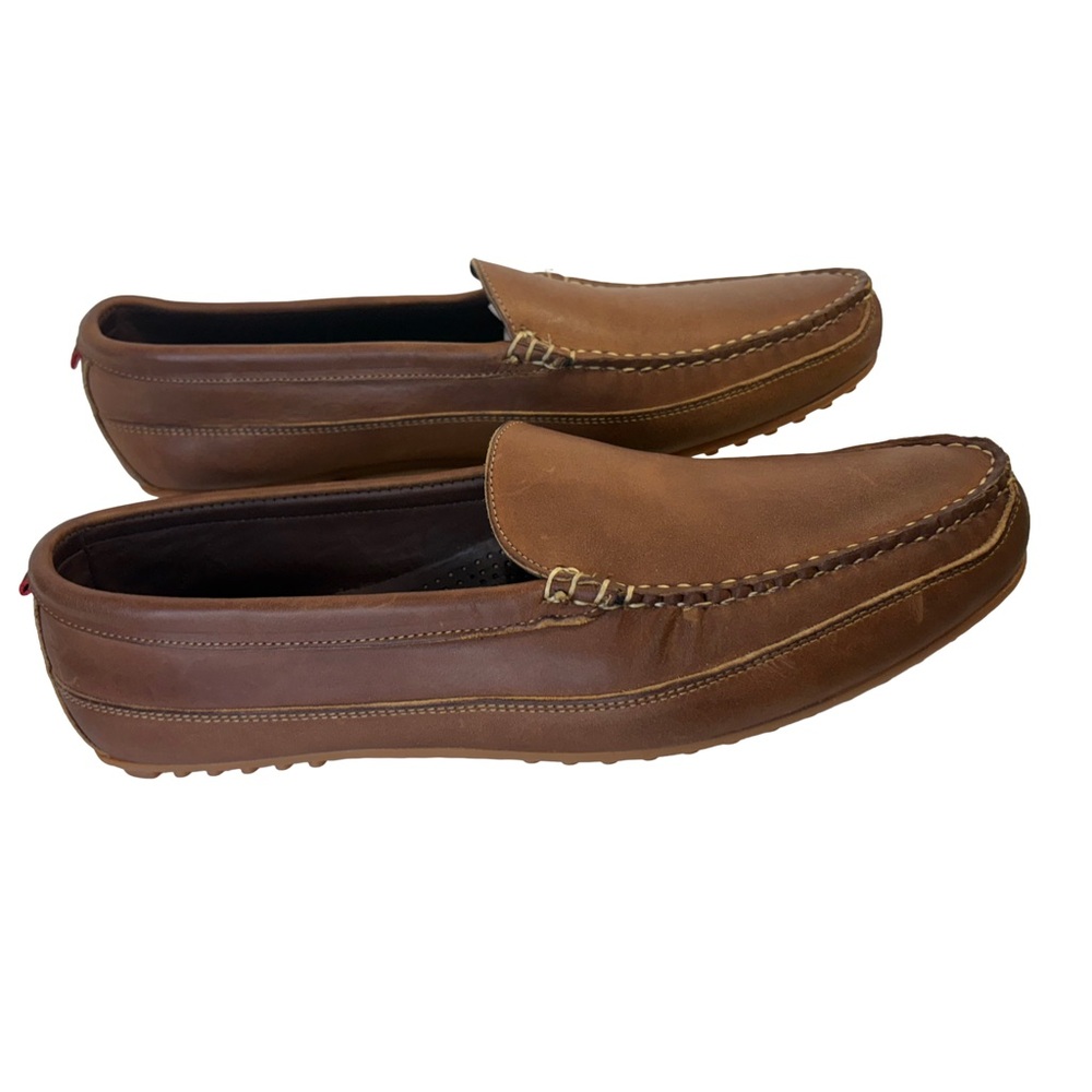 NEW! Allen Edmonds 13D Tan Leather Driving Loafers Slip-On Shoes - Picture 4 of 11
